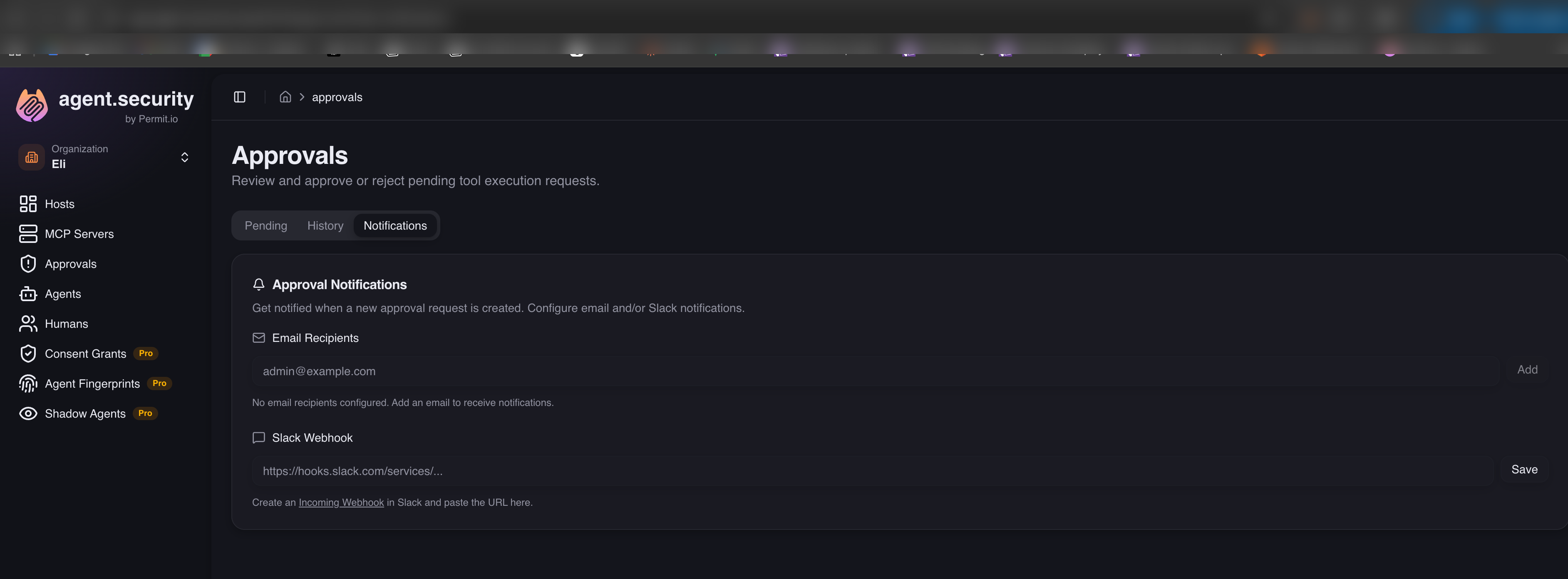 Notification settings